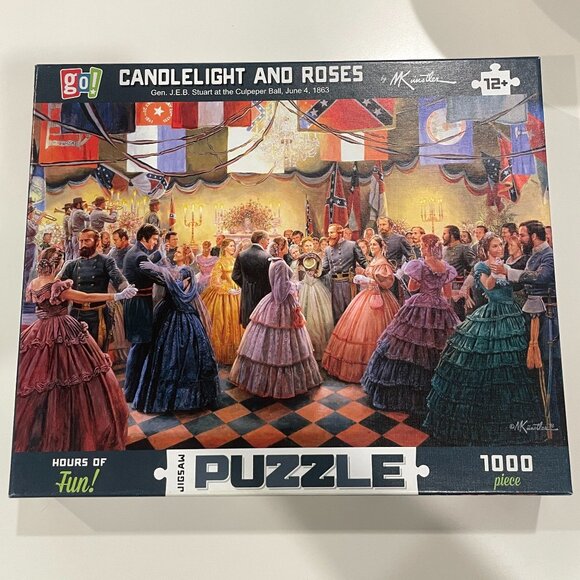 Candlelight & Roses 1000 Piece Puzzle - Picture 1 of 5